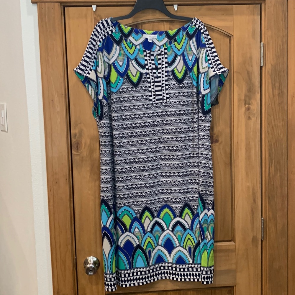 Sandra Darren Beautifully Uniquely Designed Dress EUC 24W